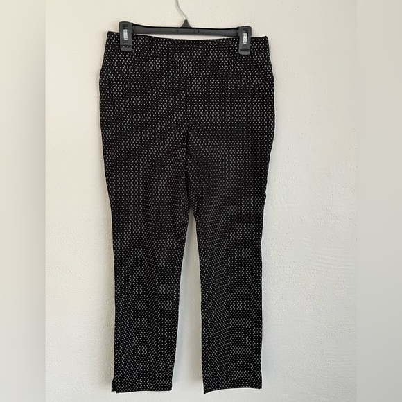 URBAN Diction Woman BlackPolka Dots High Waist Straight Leg Pant, Size 10 - Picture 1 of 6